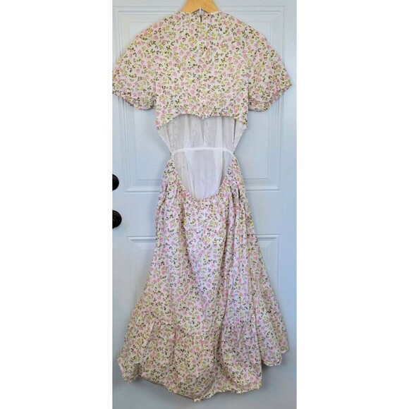 J. Crew Side-Cutout Cotton Poplin Dress Meadow Floral Size 10 - Picture 9 of 11